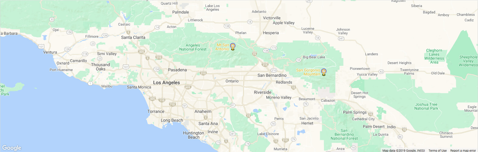 Southern California Private Care Service Area map