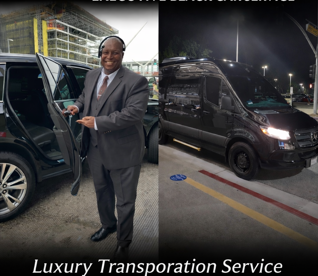 “Executive Black Car Service parked in Chino Hills CA.”